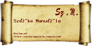 Szőke Manuéla névjegykártya